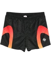 CASABLANCA - Monogram-Jacquard Swim Shorts - Lyst