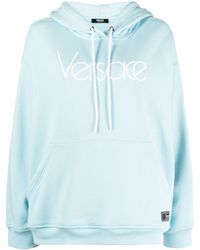 Versace - Logo Organic Cotton Hoodie - Lyst