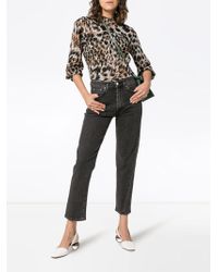 Totême Schmale Cropped-Jeans - Schwarz