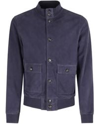 Stewart - Buttoned Suede Jacket - Lyst