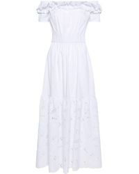 D.exterior - Floral-embroidery Maxi Dress - Lyst
