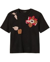 Twinset - T-Shirt À Broderies À Coupe Classique - Lyst
