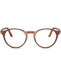 Persol - Round Frame Glasses - Lyst