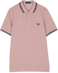 Fred Perry - Stripe-detail Cotton Polo Shirt - Lyst