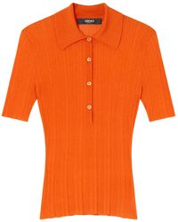 Versace - Ribgebreid Poloshirt - Lyst