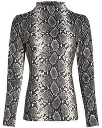 KARL LAGERFELD - Mock-Neck Long-Sleeved Top - Lyst