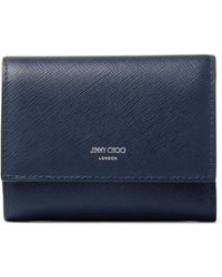 Jimmy Choo - Rian Logo-Print Leather Wallet - Lyst