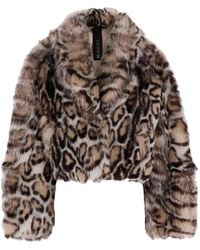 Blancha - Shearling-Jacke mit Leoparden-Print - Lyst