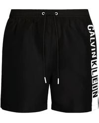 Calvin Klein - Zwembroek Met Logoprint - Lyst