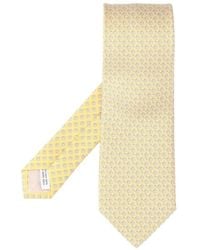 Ferragamo - Gancini Square Print Silk Tie - Lyst