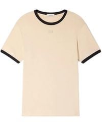 Sandro - Two-Tone Patch T-Shirt - Lyst