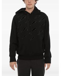 Neil Barrett - Thunderbolt Embroidered Hoodie - Lyst