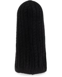 Moncler - Cable-Knit Logo-Patch Balaclava - Lyst
