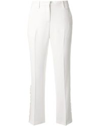 N°21 - Cropped Ruffle Detail Trousers - Lyst