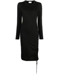 P.A.R.O.S.H. - Robe Mi-Longue À Fronces - Lyst