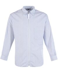 Comme des Garçons - Vertical-Stripe Zip-Up Shirt - Lyst