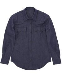 Fortela - Chemise Smith En Chambray Épais - Lyst
