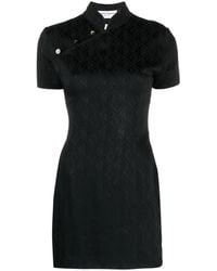 Marine Serre - Jacquard Viscose Short Dress - Lyst