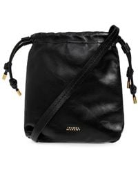 Isabel Marant - Mini Silven Drawstring Leather Bucket Bag - Lyst