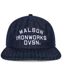 Malbon Golf - Foreman Logo-Embroidered Denim Cap - Lyst