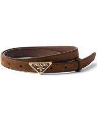 Prada - Ceinture En Daim - Lyst