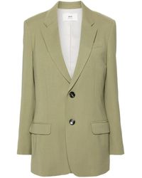 Ami Paris - Single-breasted Textured Blazer - Lyst