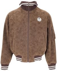 Palm Angels - Logo-Patch Suede-Effect Jacket - Lyst