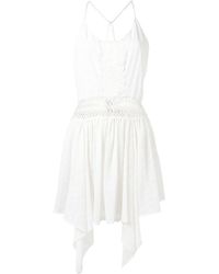 Martha Medeiros Embroidered Short Dress - Wit