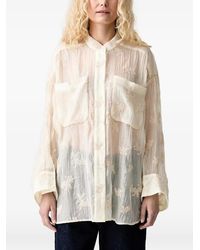 Munthe - Doorzichtige Blouse - Lyst