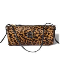 Miu Miu - Bolso de hombro con animal print - Lyst