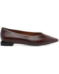 Ángel Alarcón - Croc-Effect Pointed-Toe Ballet Flats - Lyst