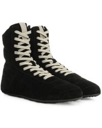 Rick Owens - Chevron-Quilted High-Top Sneakers - Lyst