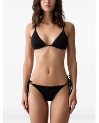 Emporio Armani - Lycra And Lurex Bikini With Padded Triangle Bra - Lyst