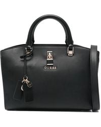 Guess - Queensland Padlock Top-Handle Tote Bag - Lyst