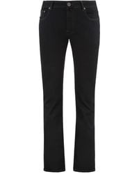 Moorer - Logo-Patch Five-Pocket Jeans - Lyst