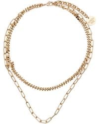 Patrizia Pepe - Double Chain Halsketting - Lyst
