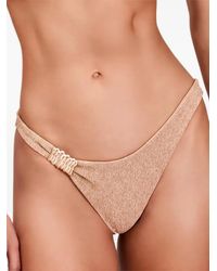 Devon Windsor - Helen Metallic-Effect Bikini Bottoms - Lyst