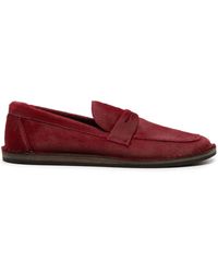 The Row - Penny-slot Brushed Loafers - Lyst