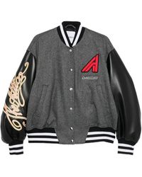 The Attico - Logo-Patch Panelled Bomber Jacket - Lyst