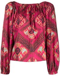 Ulla Johnson - Nadya Off-Shoulder Silk Blouse - Lyst