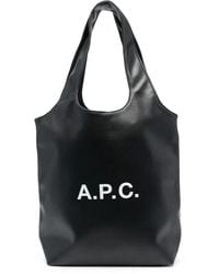 A.P.C. - Bolso shopper Ninon con logo estampado - Lyst