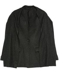 TOTEME - Blazer Met Cape En Enkele Knoop - Lyst