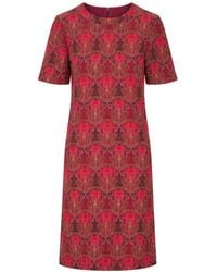 Laura Urbinati - Floral-Print Short-Sleeve Midi Dress - Lyst