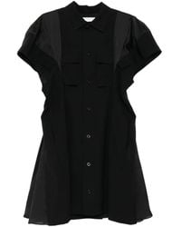 Sacai - Wool Mini Dress - Lyst