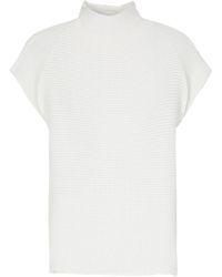 Issey Miyake - Mock-neck Plissé T-shirt - Lyst