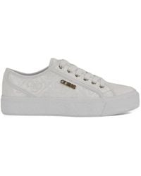 Guess - Jlove Quilted Logo-Embroidered Sneakers - Lyst
