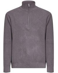 NN07 - Danny Half-Zip Ribbed-Knit Sweater - Lyst
