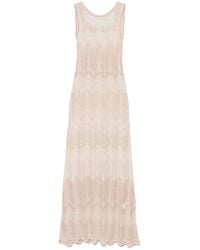 Akep - Robe Longue À Motif De Chevrons - Lyst