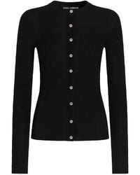 Dolce & Gabbana - Ribbed Cashmere Cardigan - Lyst