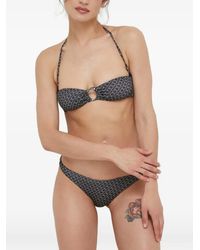 Trussardi - Monogram-Print Ring-Detail Bikini Bottoms - Lyst